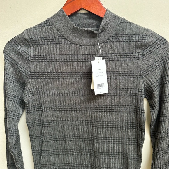 NWT Vince Variegated Rib Striped Mock Neck Sweater - Picture 8 of 10